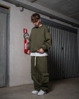 COORDINATO TUTA VERDE MILITARE - Double Street